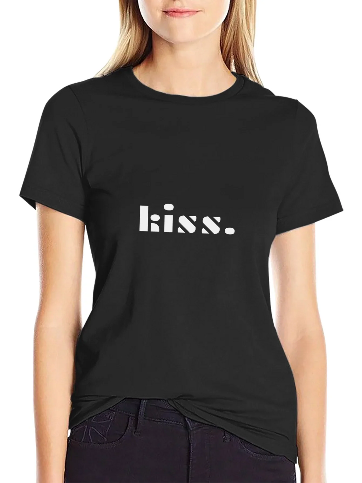 Kiss Graphic Black T-Shirt - Soft Cotton Blend