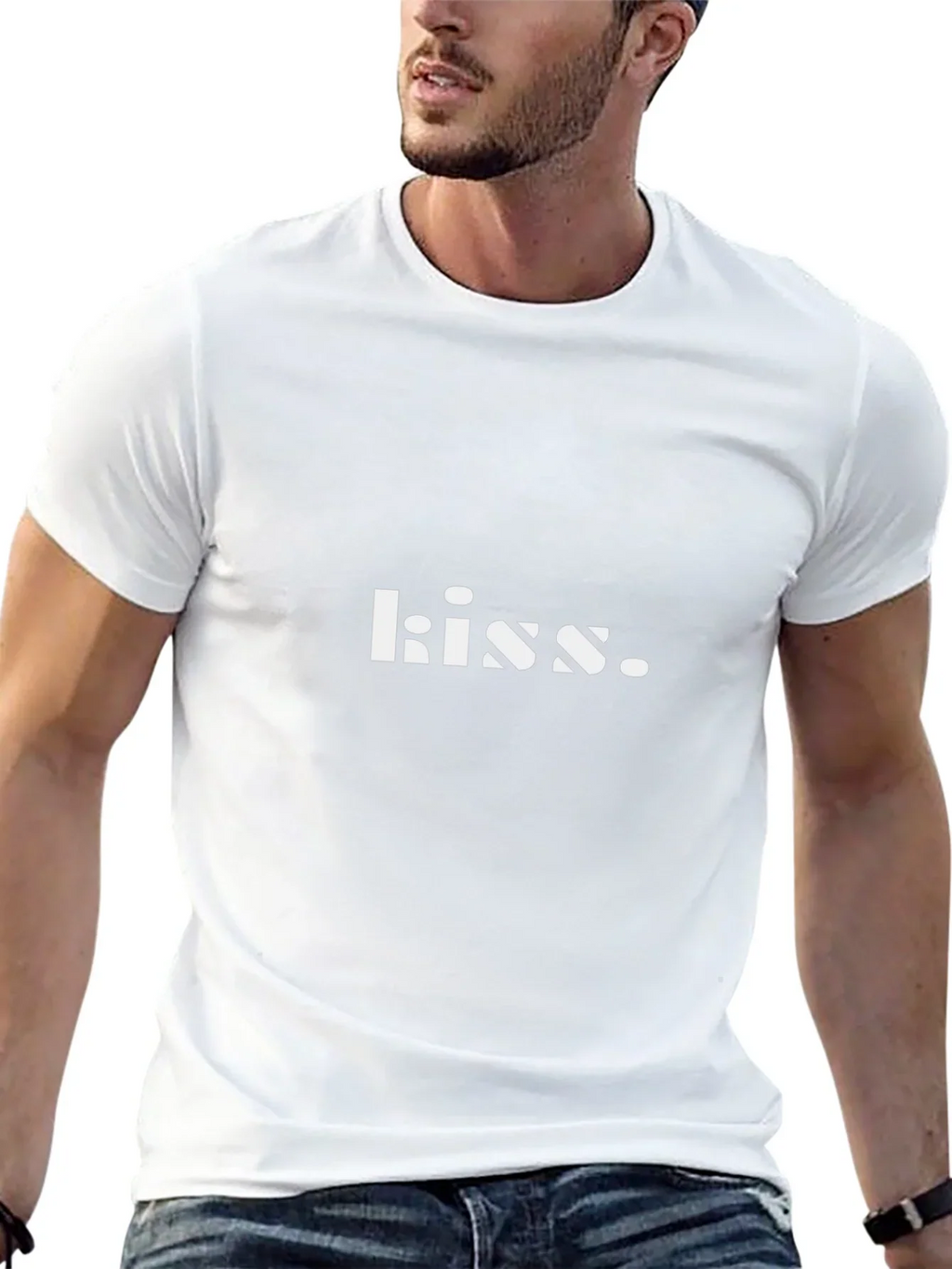 Kiss Graphic Black T-Shirt - Soft Cotton Blend
