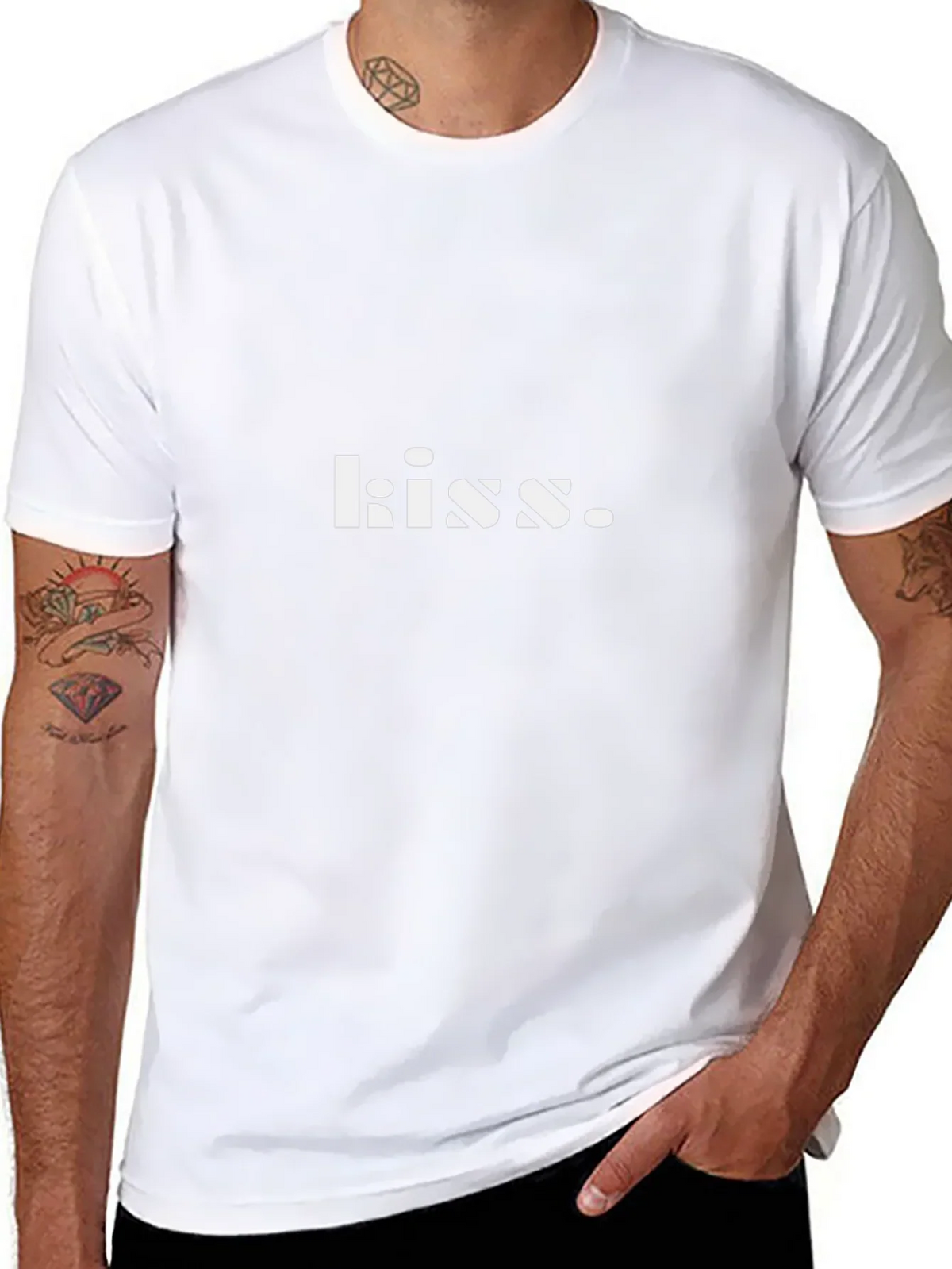 Kiss Graphic Black T-Shirt - Soft Cotton Blend