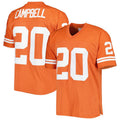 T.Longhorns #20 Earl Campbell Authentic Jersey Texas Orange Stitched American College Jerseys