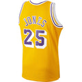 LA.Lakers #25 Ed Jones 1994-95 Hardwood Classics Swingman Player Jersey Gold Stitched American Basketball Jersey