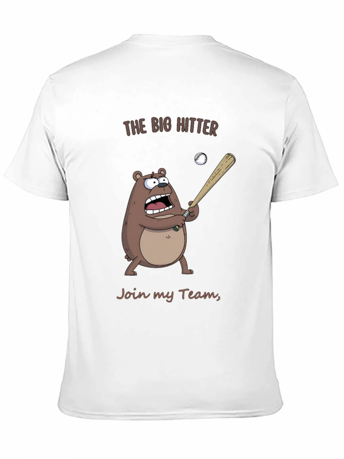The Big Hitter Bear T-Shirt - Funny Baseball Tee