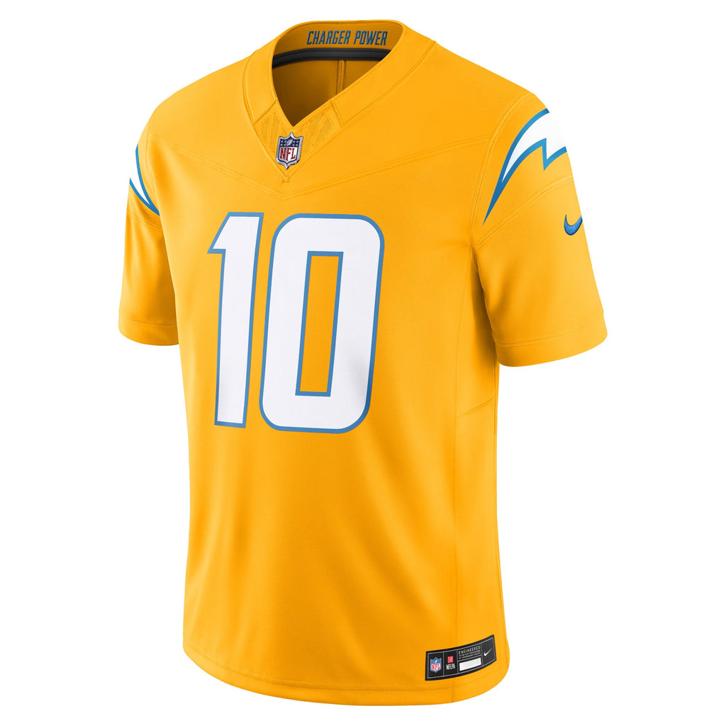 Los Angeles Chargers Justin Herbert Gold Alternate Charger Power Vapor F.U.S.E. Limited Jersey