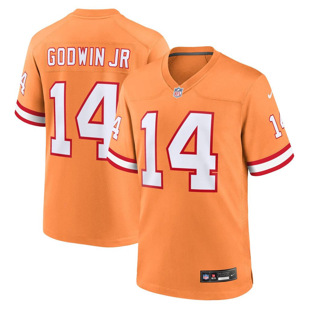Tampa Bay Buccaneers Chris Godwin Jr. Orange Alternate Game Player Jersey