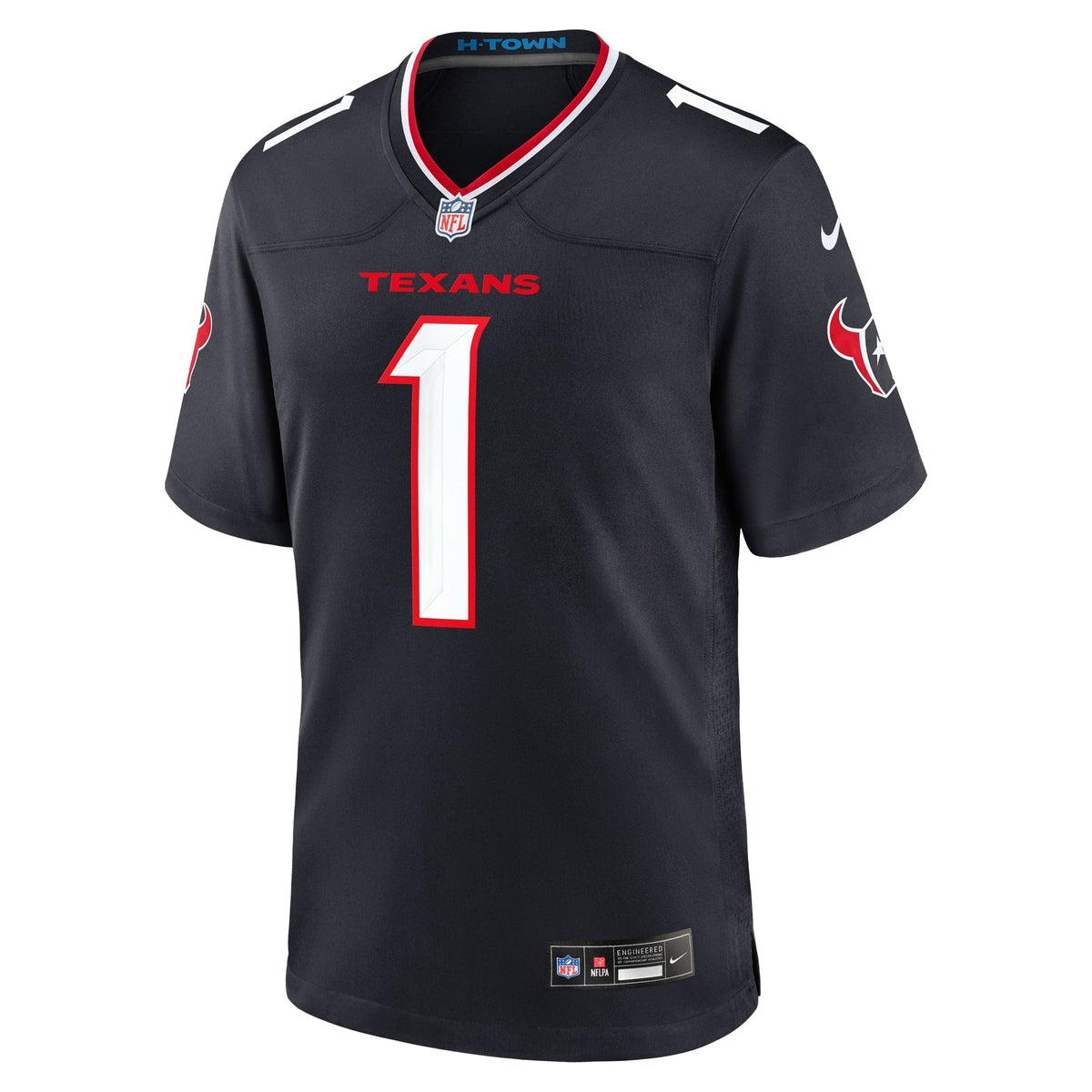 Houston Texans Navy #1 Dad Game Jersey