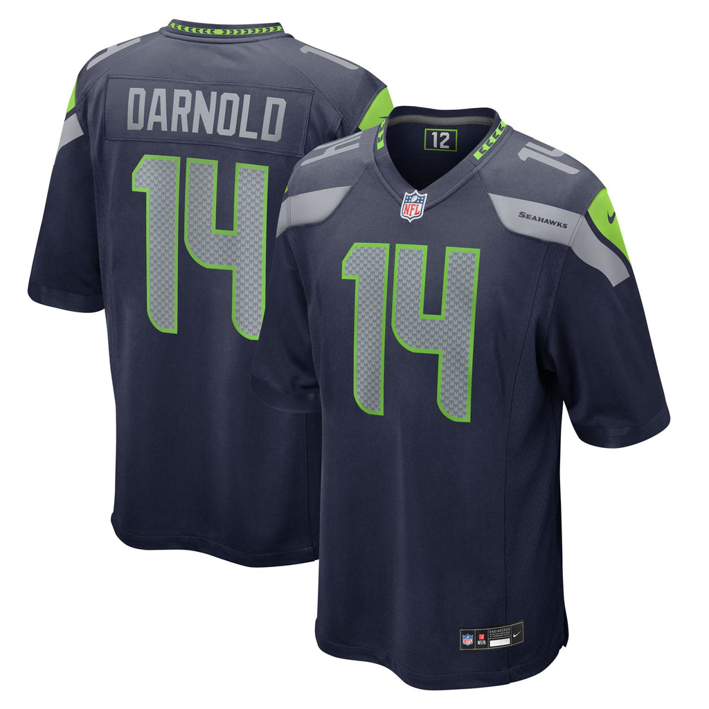 Seattle Seahawks Sam Darnold College Navy Team Game Jersey