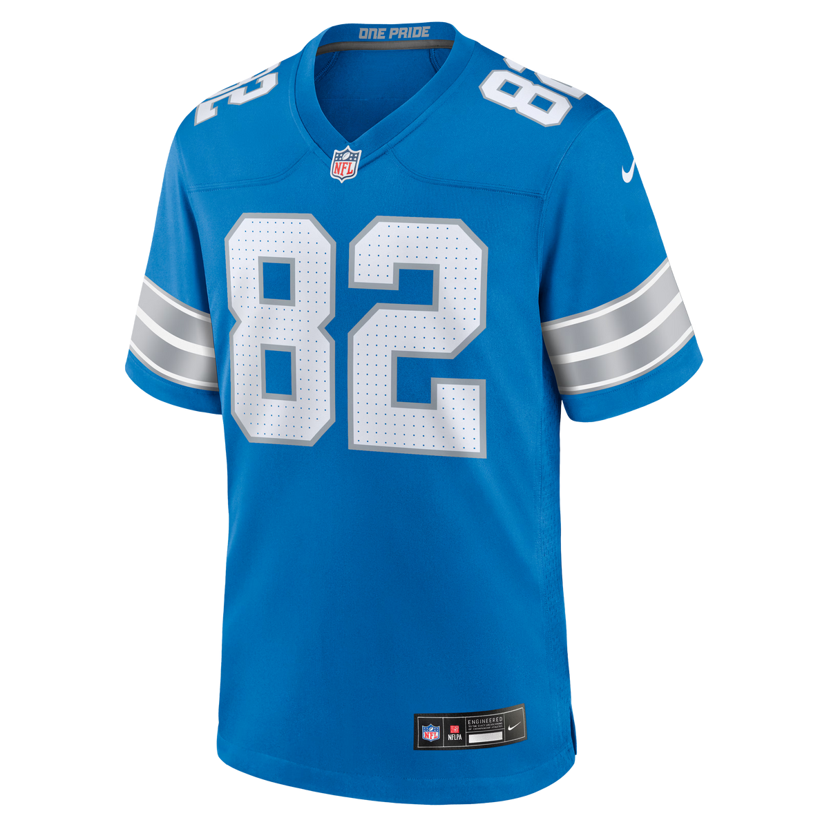 Detroit Lions Ross Dwelley Blue Team Game Jersey