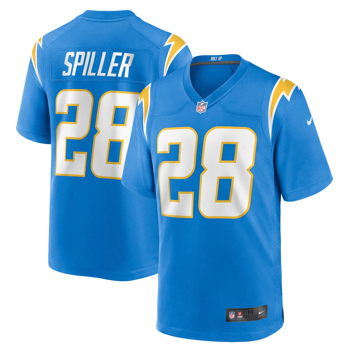 Los Angeles Chargers Isaiah Spiller Powder Blue Game Jersey