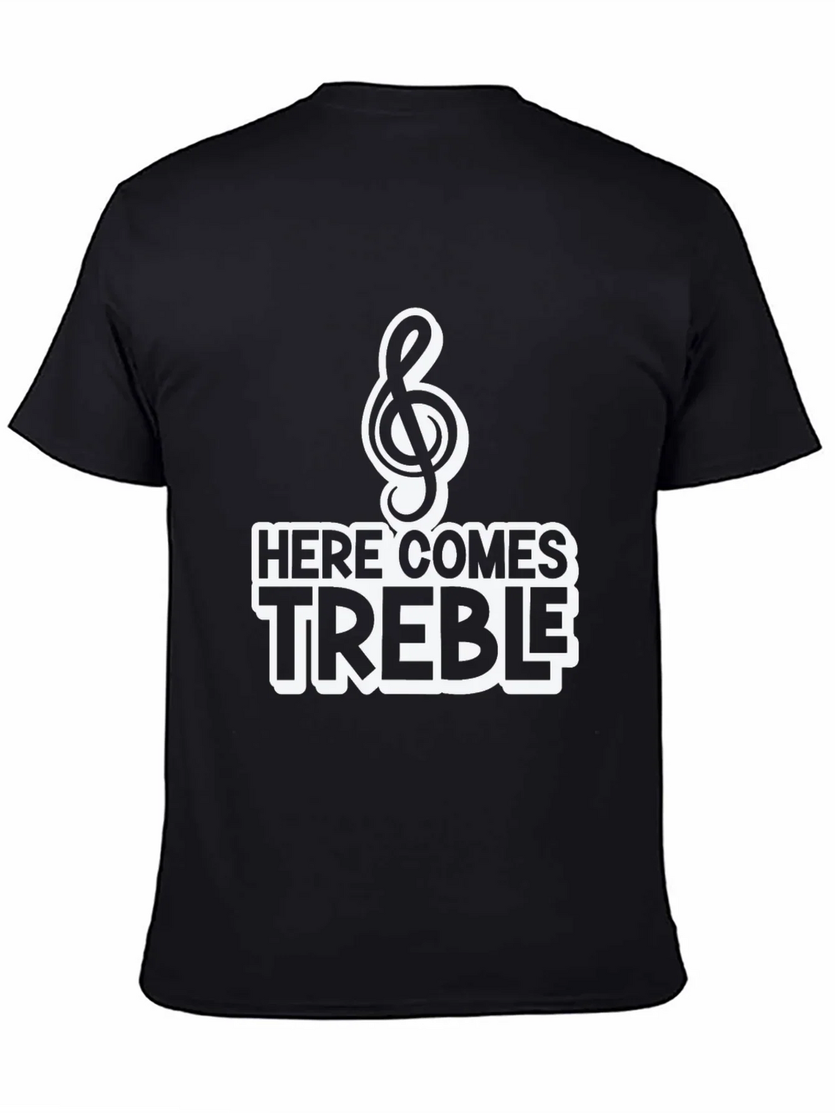Here Comes Treble Black Graphic Tee