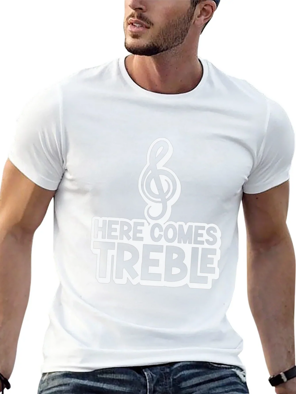 Here Comes Treble Black Graphic Tee
