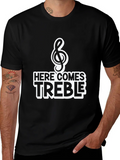 Here Comes Treble Black Graphic Tee