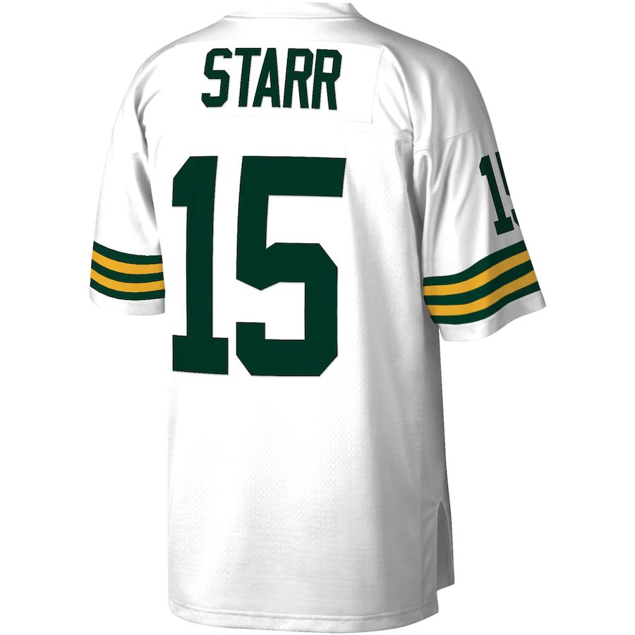 GB.Packers #15 Bart Starr White 1969 Legacy Replica Jersey Stitched American Football Jerseys