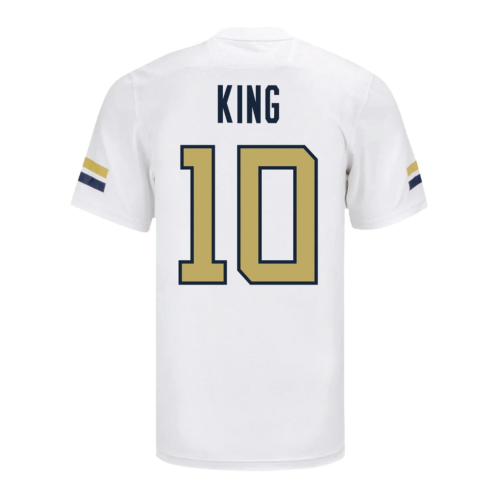 G.Tech #10 Haynes King Student Athlete White Football Stitched American College Jerseys