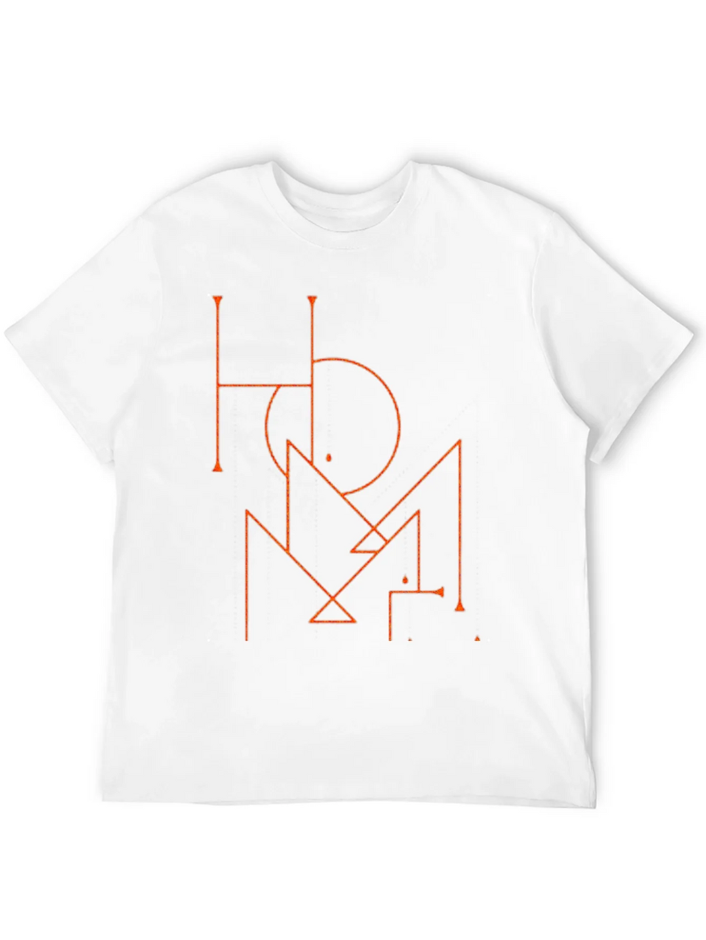 Geometric Graphic Print Mens Black T-Shirt