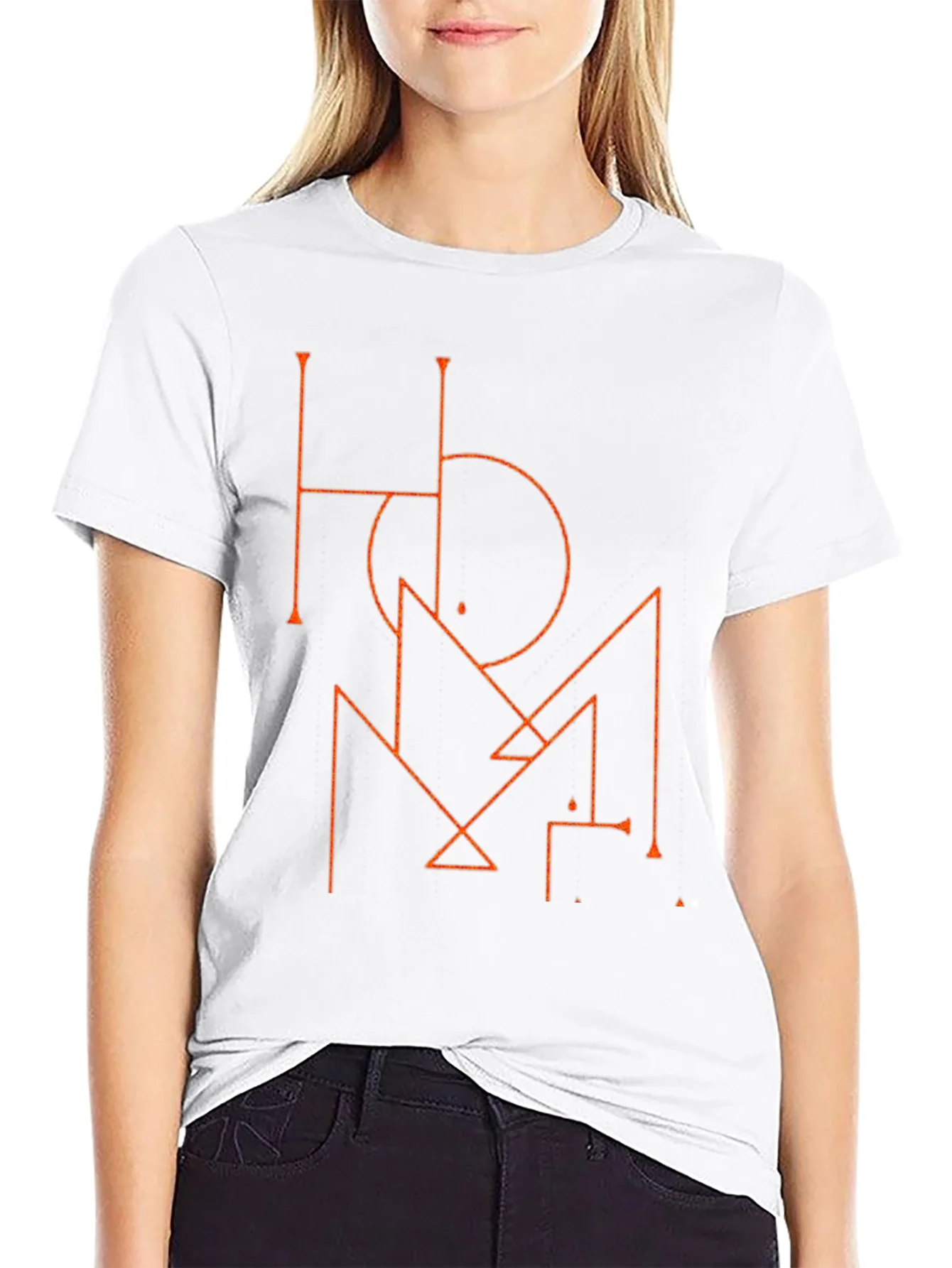 Geometric Graphic Print Mens Black T-Shirt