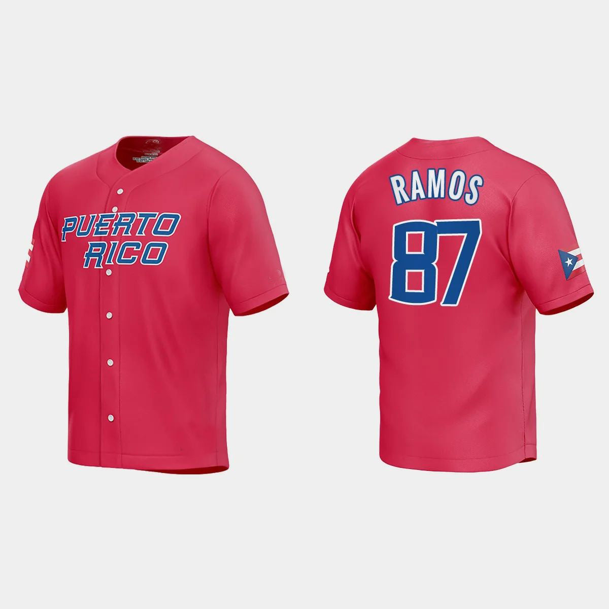 #87 HENRY RAMOS WORLD BASEBALL CLASSIC 2023 WORLD BASEBALL CLASSIC JERSEYC RED Stitches Baseball Jerseys