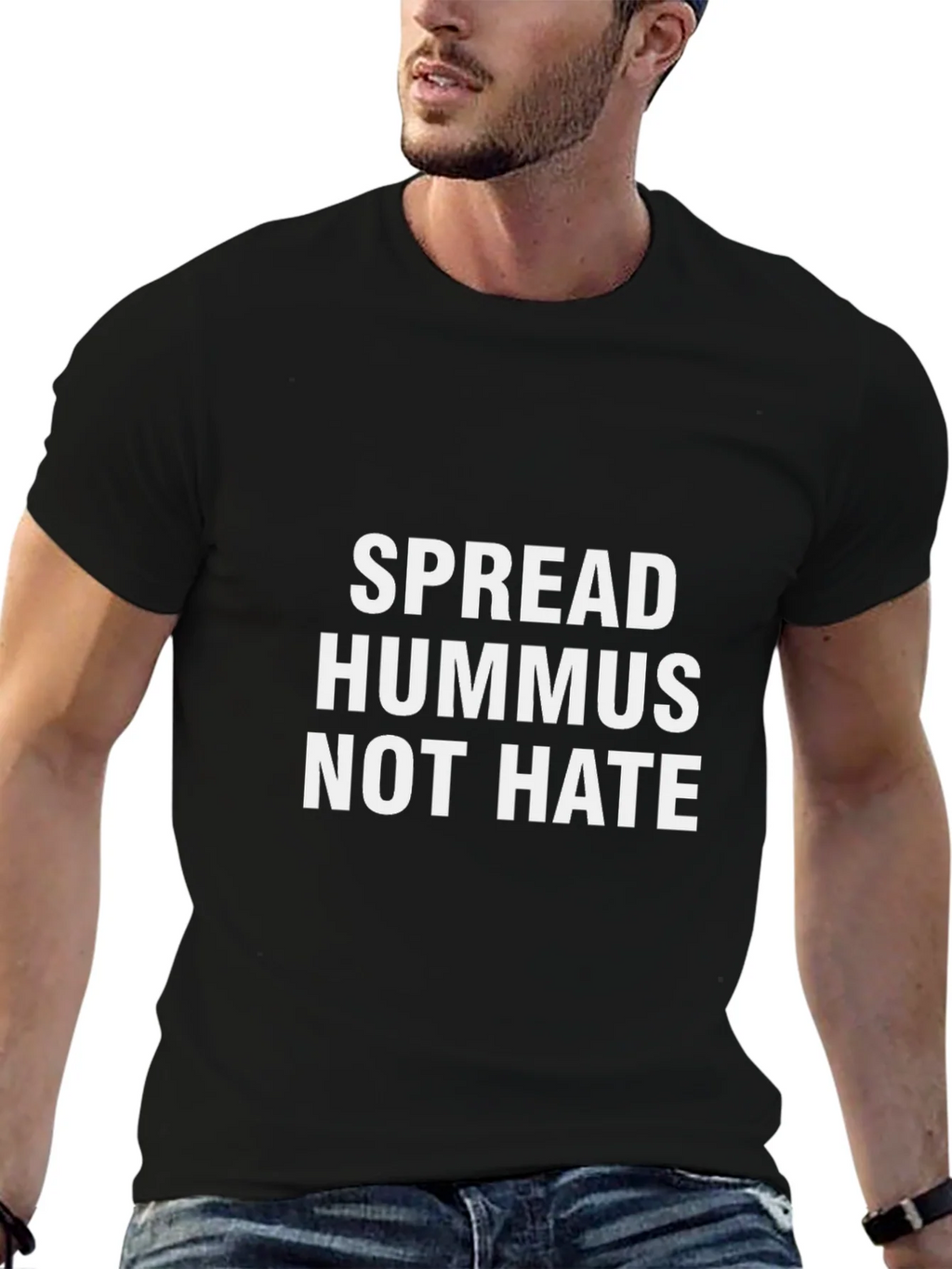 Spread Hummus Not Hate Graphic Tee