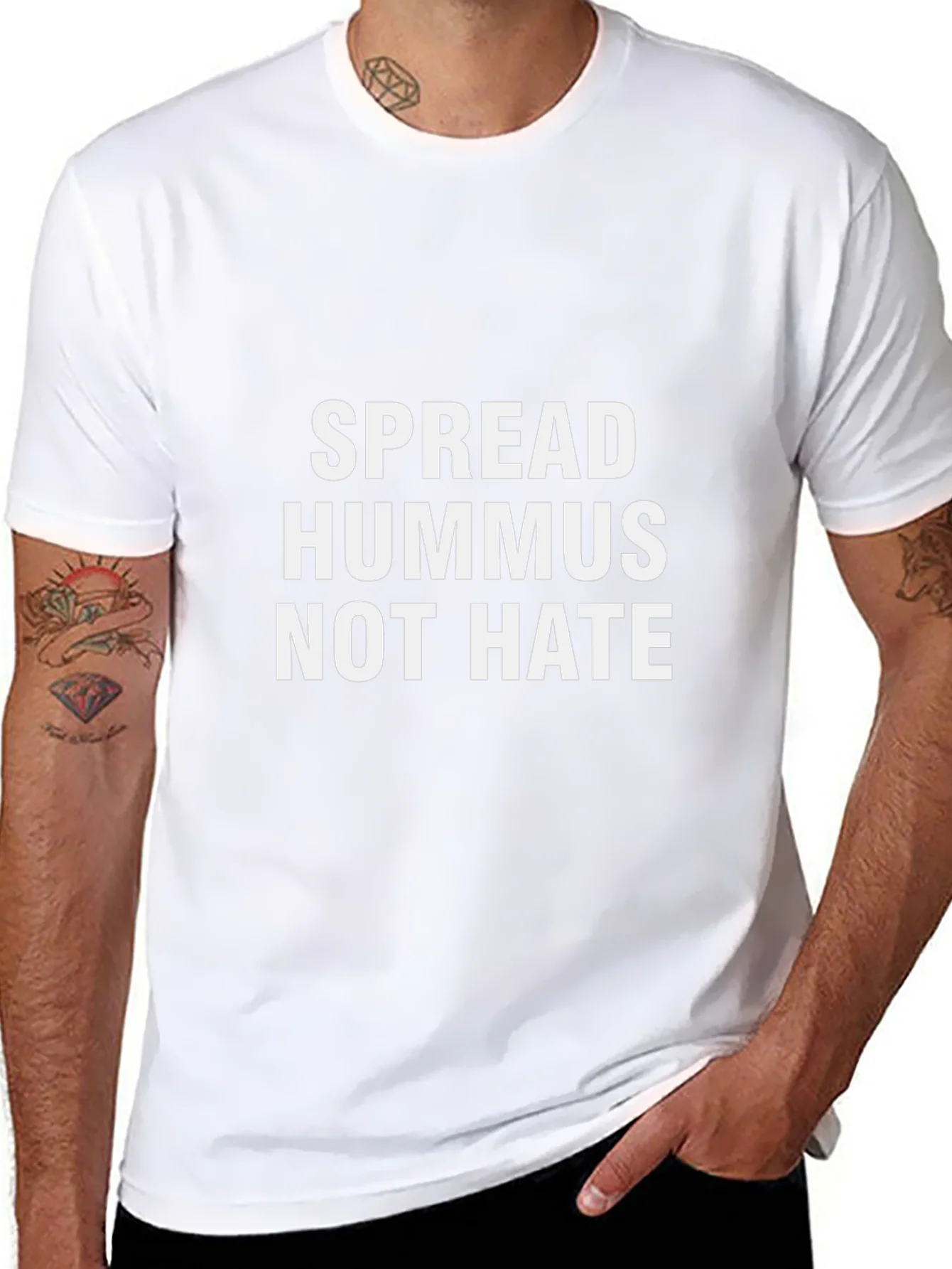 Spread Hummus Not Hate Graphic Tee