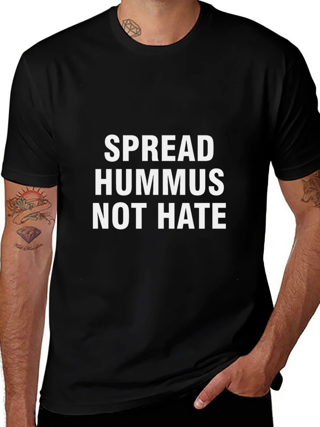 Spread Hummus Not Hate Graphic Tee