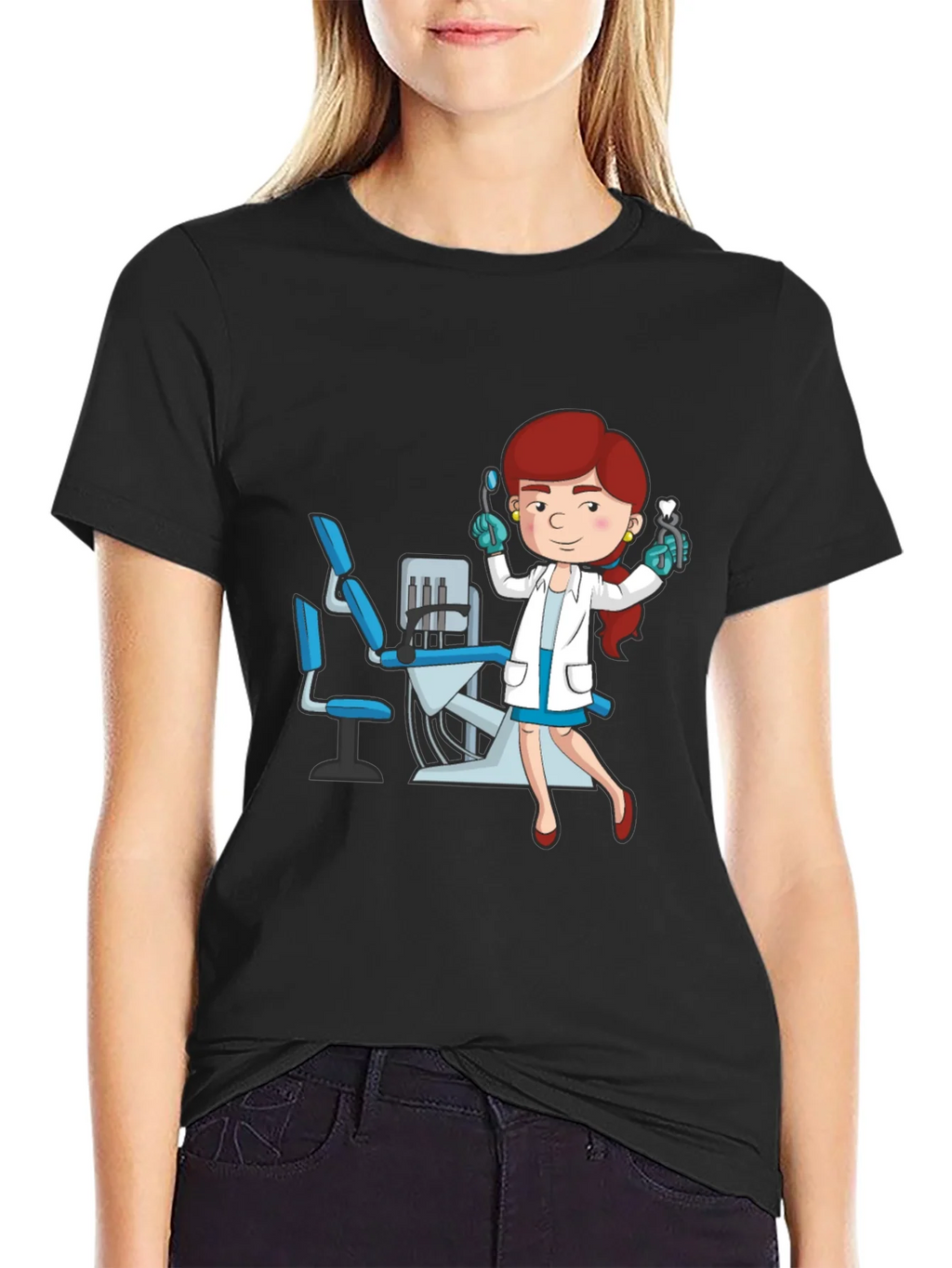 Dentist Cartoon Graphic T-Shirt