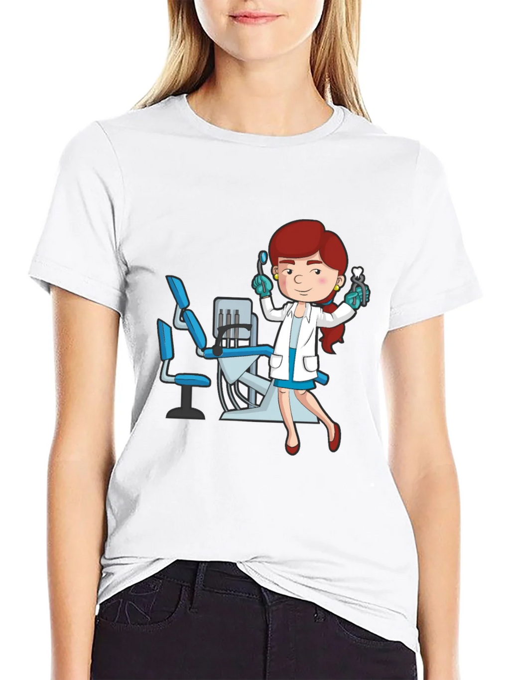 Dentist Cartoon Graphic T-Shirt