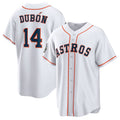 Houston Astros #14 Mauricio Dubn Home Replica Player Jersey - White Stitched Baseball Jersey