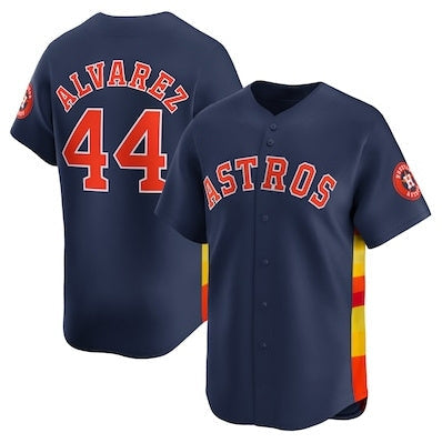 Houston Astros #44 Yordan Alvarez Alternate Limited Player Jersey Navy Stitched Baseball Jersey