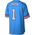 H.Oilers #1 Warren Moon Legacy Replica Jersey - Light Blue Stitched American Football Jerseys
