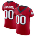 Custom H.Texans Red Scarlet Vapor F.U.S.E. Elite Jersey Stitched American Football Jerseys
