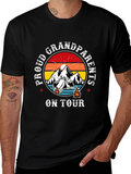 Proud Grandparents On Tour Black T-Shirt