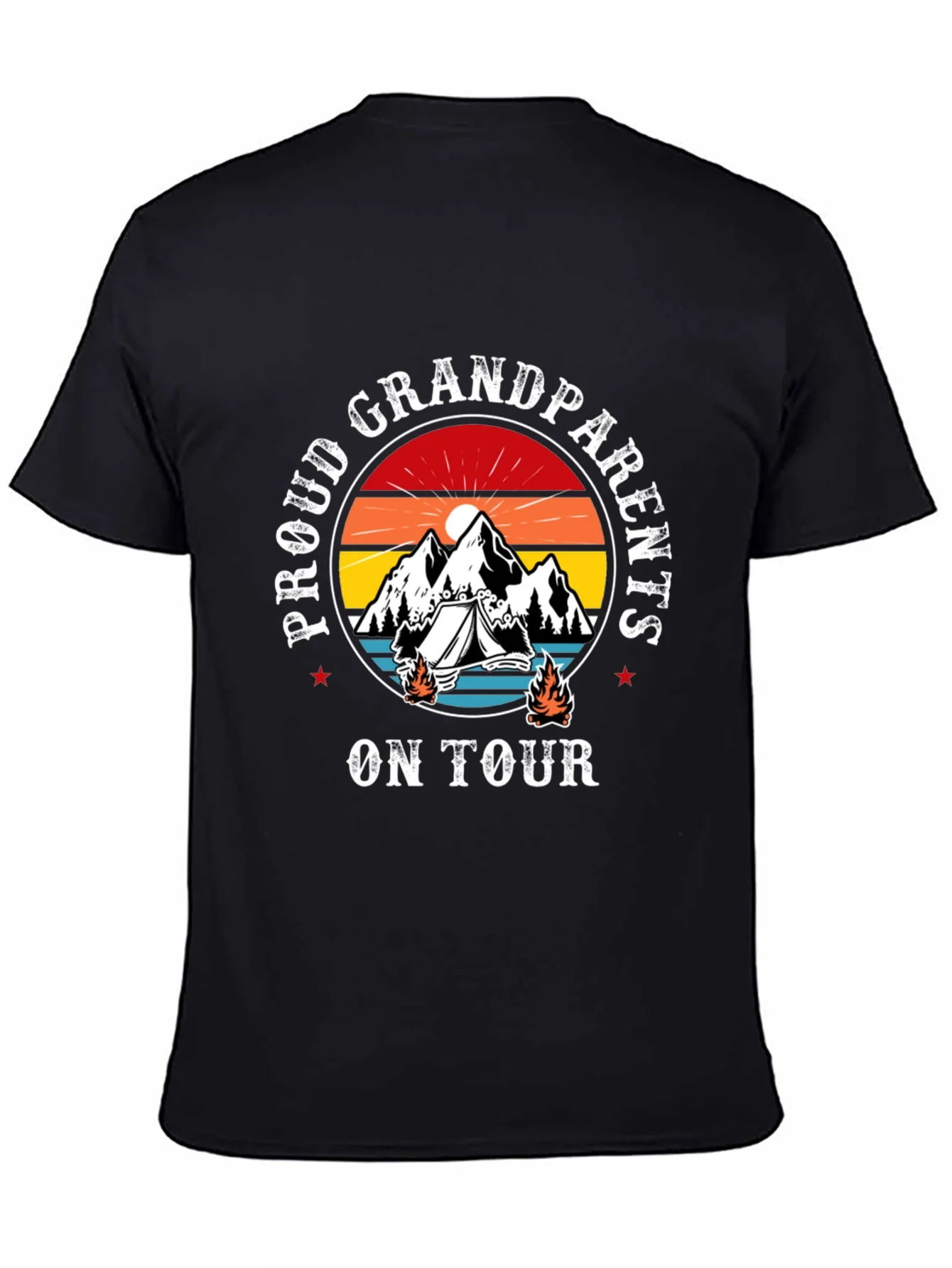 Proud Grandparents On Tour Black T-Shirt