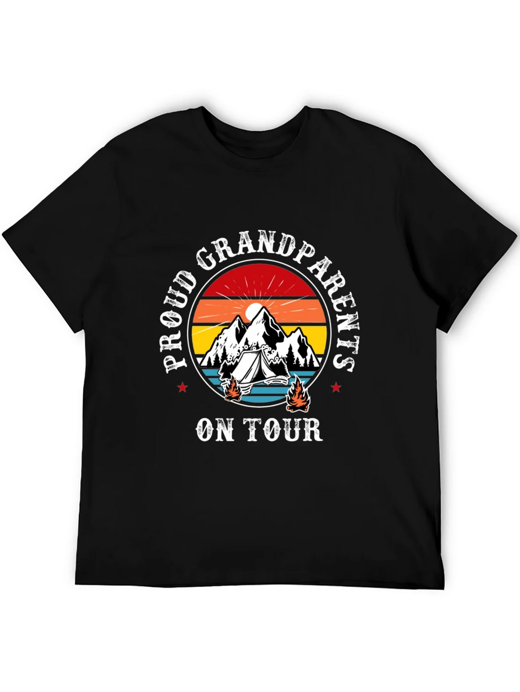 Proud Grandparents On Tour Black T-Shirt