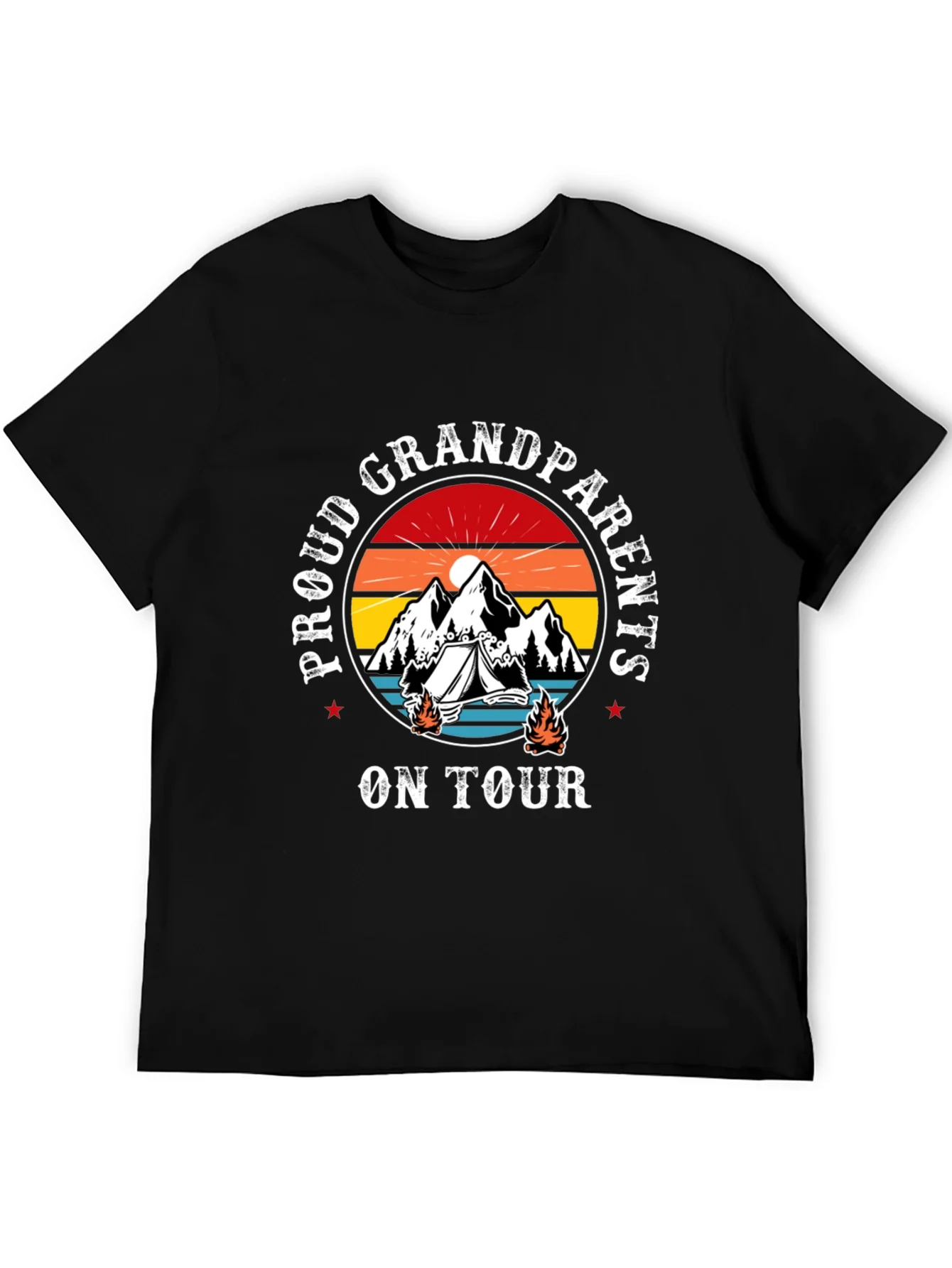 Proud Grandparents On Tour Black T-Shirt