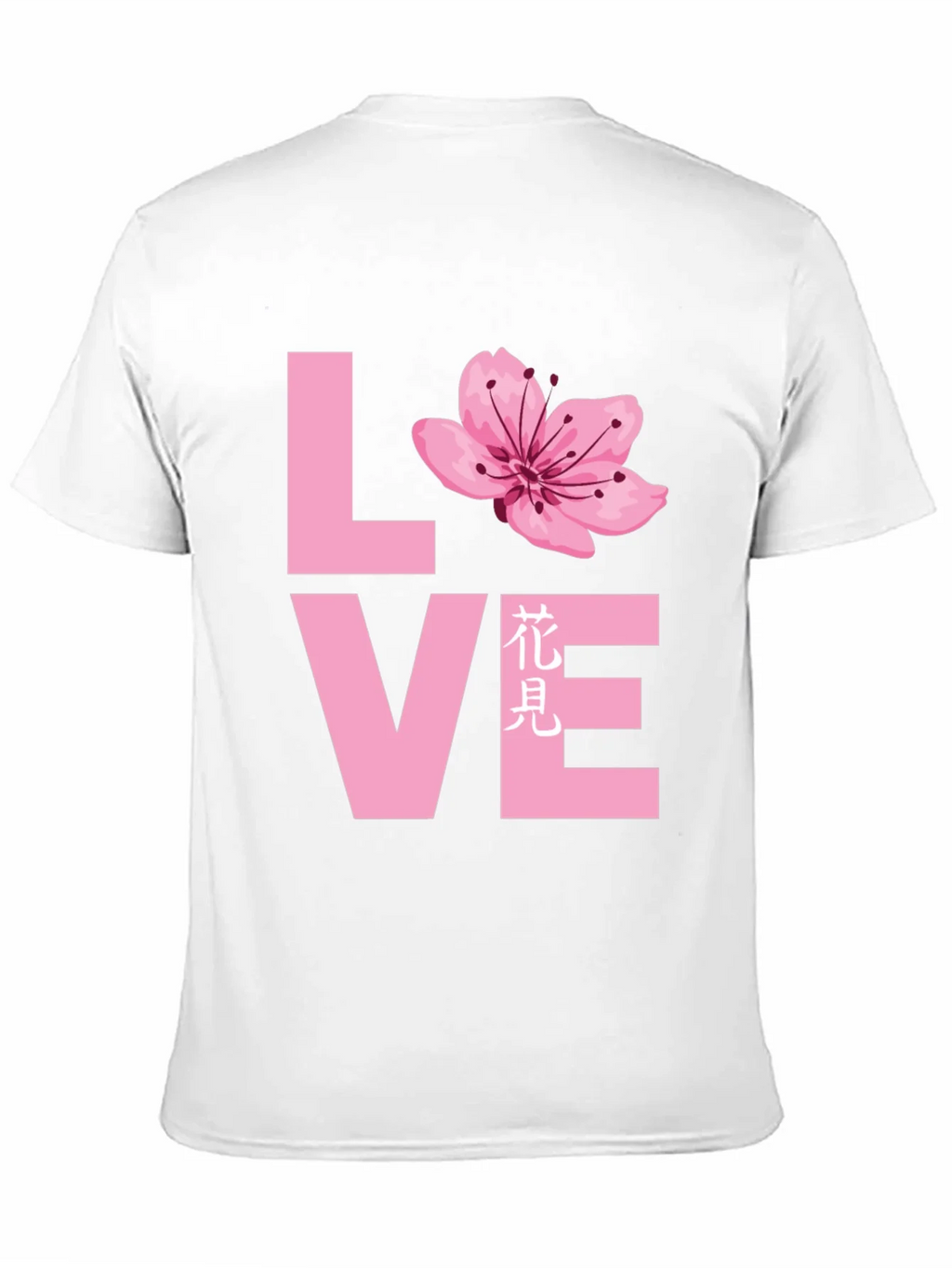 Love Cherry Blossom Graphic T-Shirt - Black