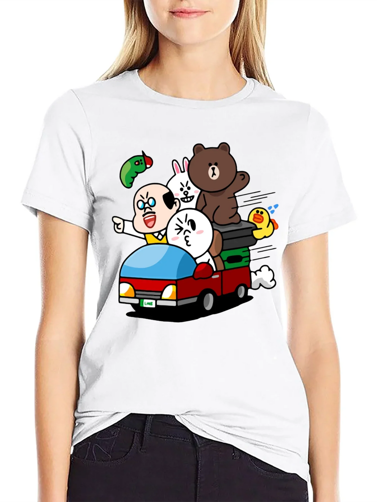 Cartoon Character Car Ride T-Shirt