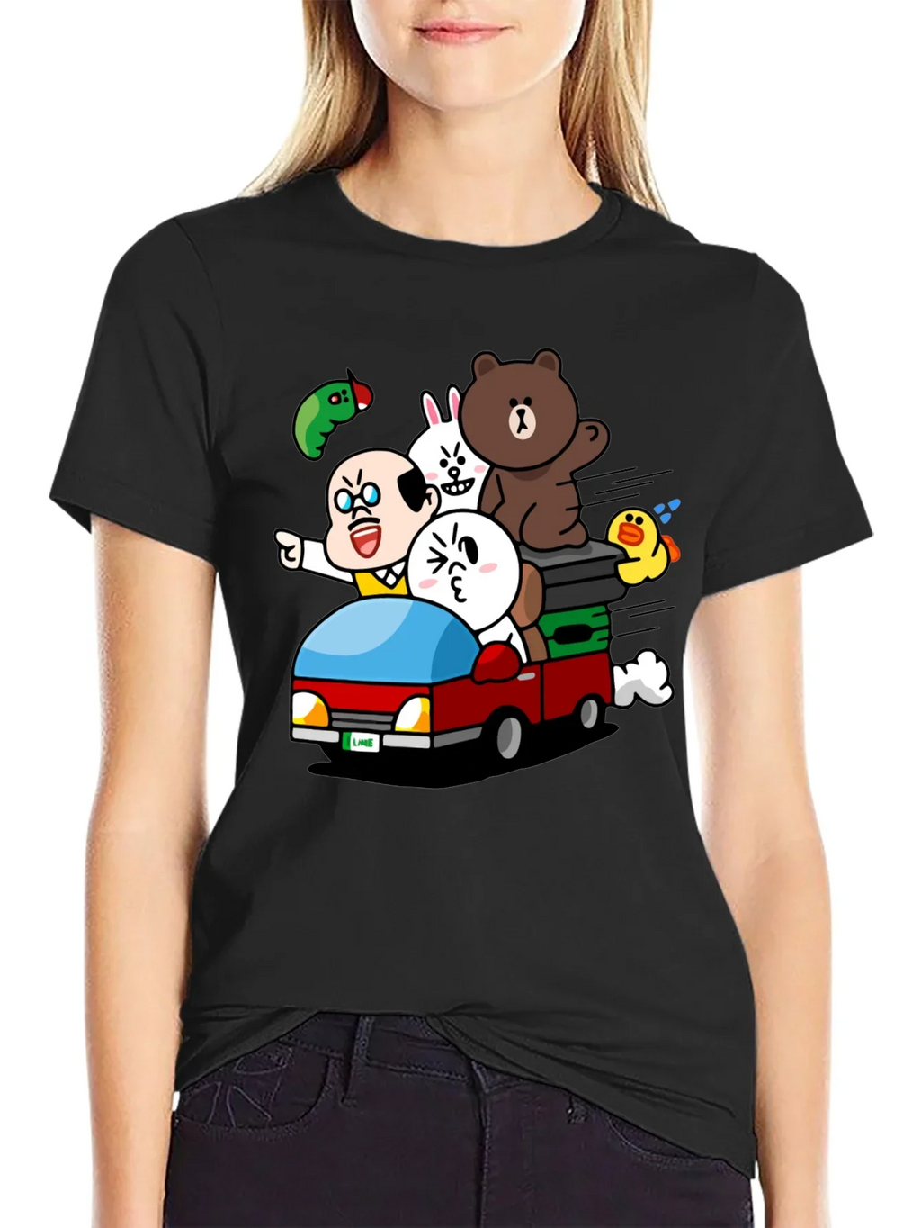 Cartoon Character Car Ride T-Shirt