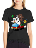 Cartoon Character Car Ride T-Shirt