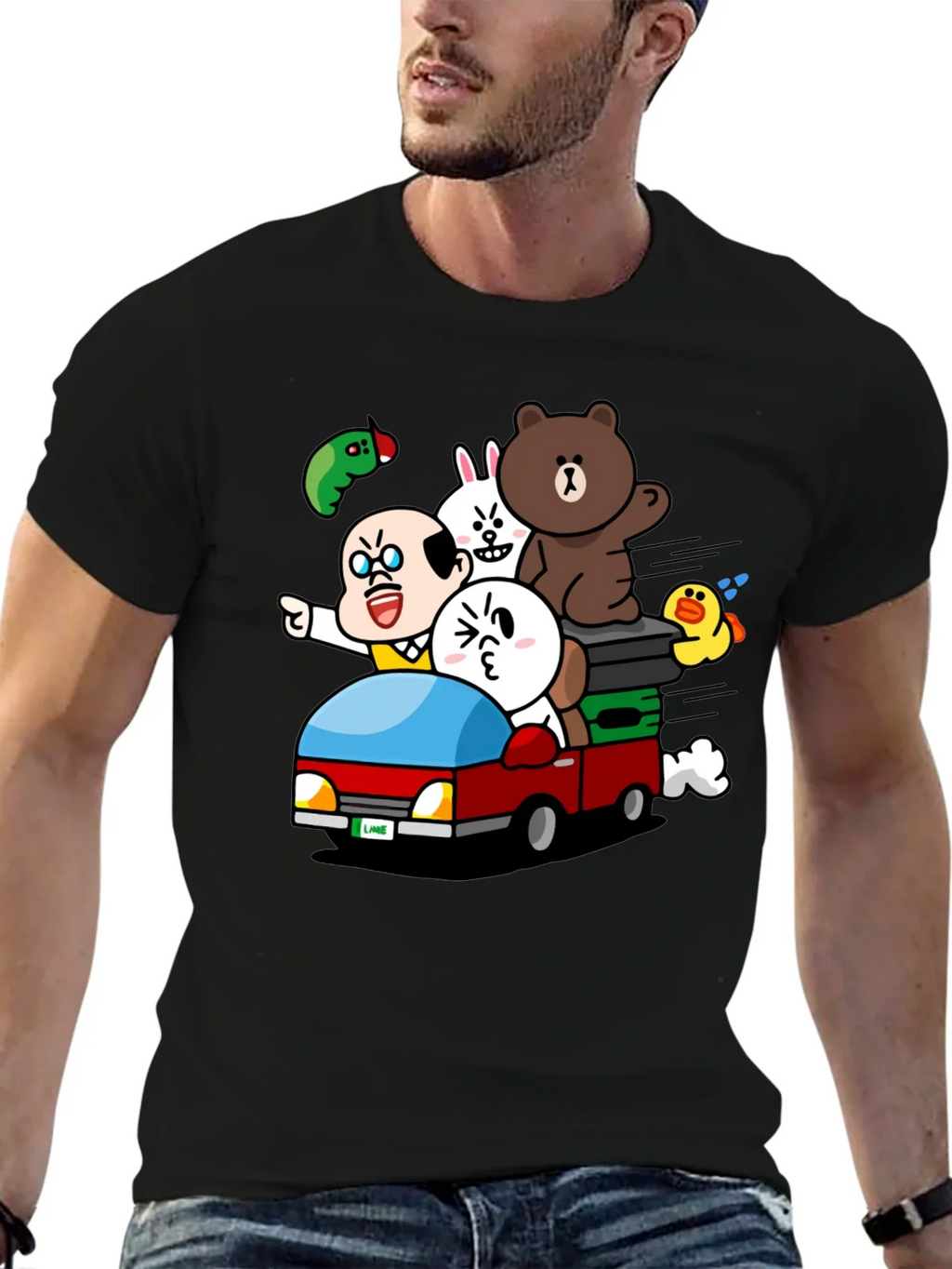 Cartoon Character Car Ride T-Shirt
