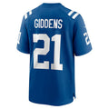 IN.Colts #21 DJ Giddens Royal Team Game American Football Jerseys
