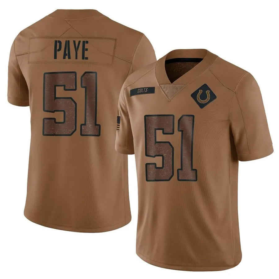 IN.Colts #51 Kwity Paye Player Brown Salute To Service Limited Football Jerseys