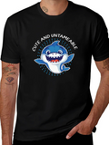 Cute & Untameable Shark Graphic Tee