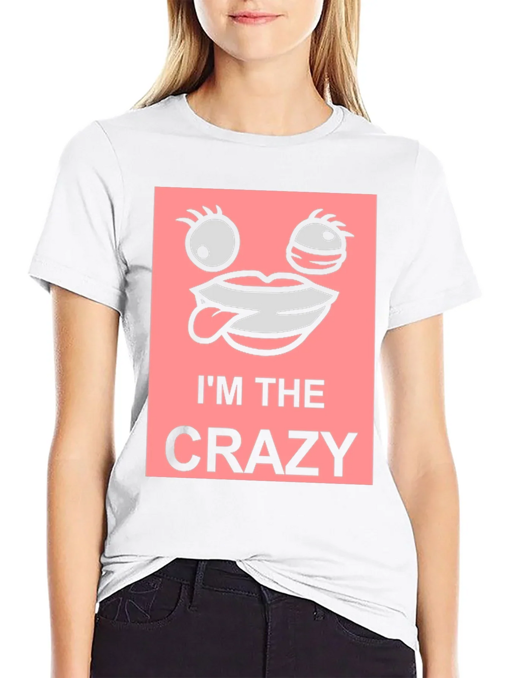 Im The Crazy Graphic Tee - Black Cotton T-Shirt