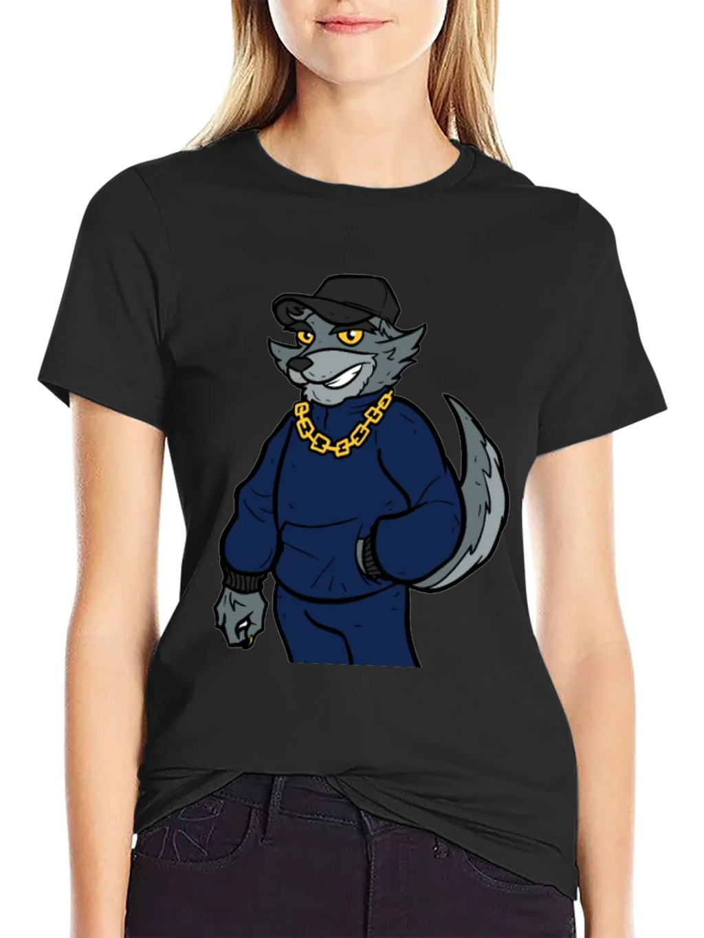 Cool Wolf Graphic Print Tee