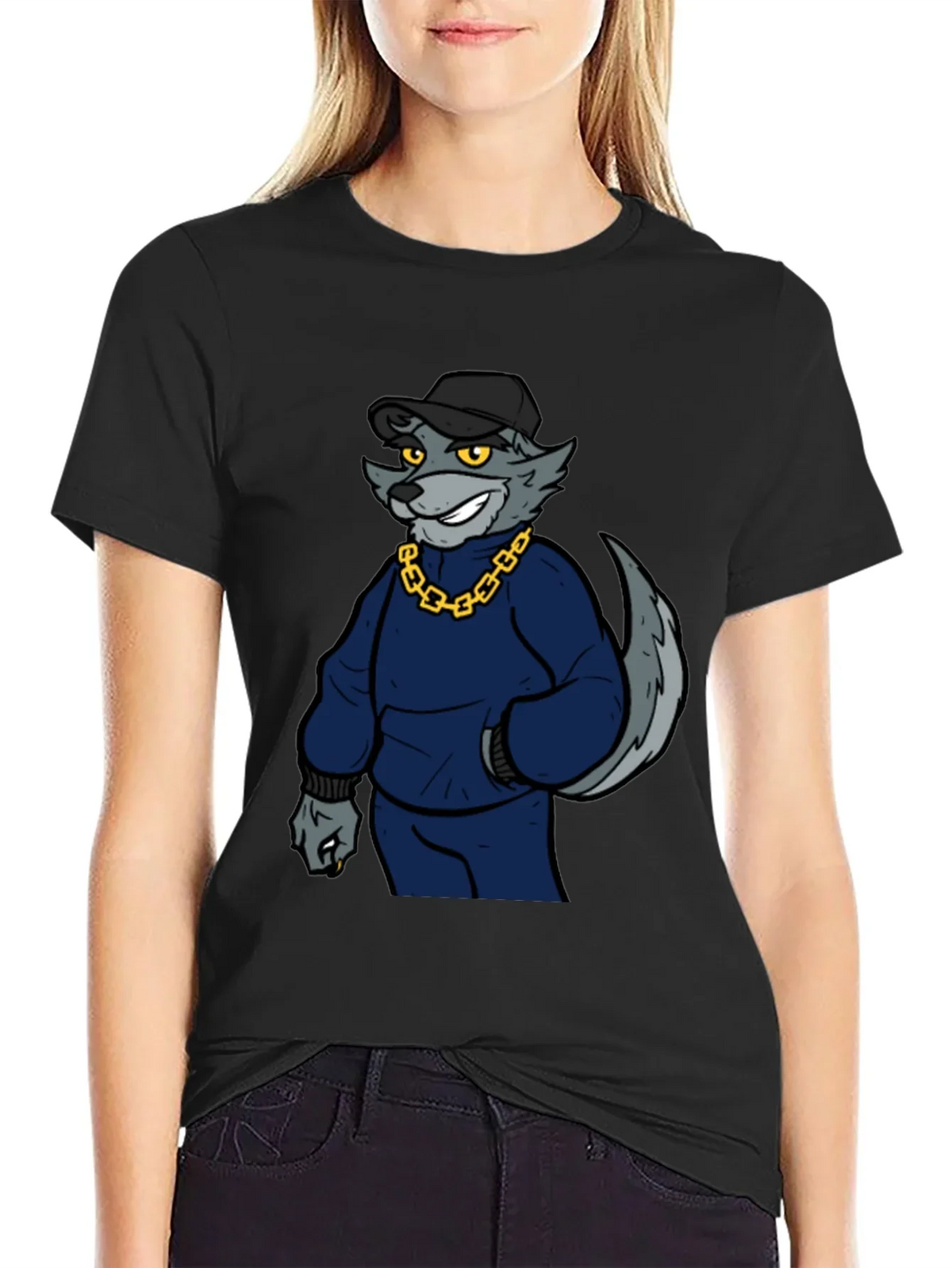 Cool Wolf Graphic Print Tee