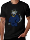 Cool Wolf Graphic Print Tee