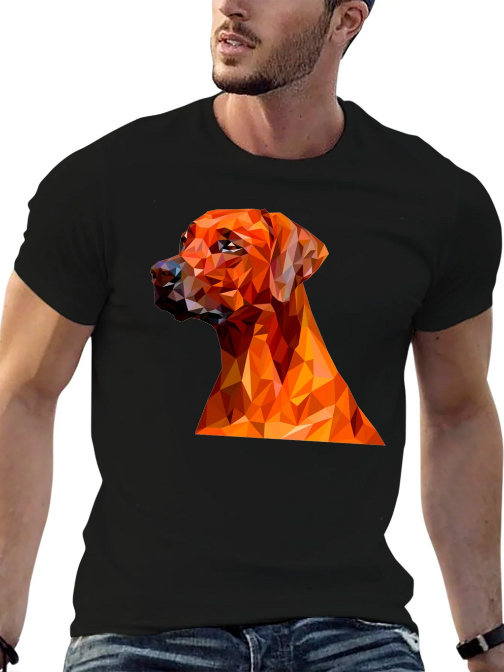 Geometric Dog Graphic Tee