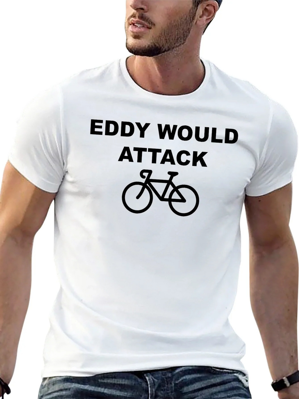 Eddy Would Attack Cycling T-Shirt