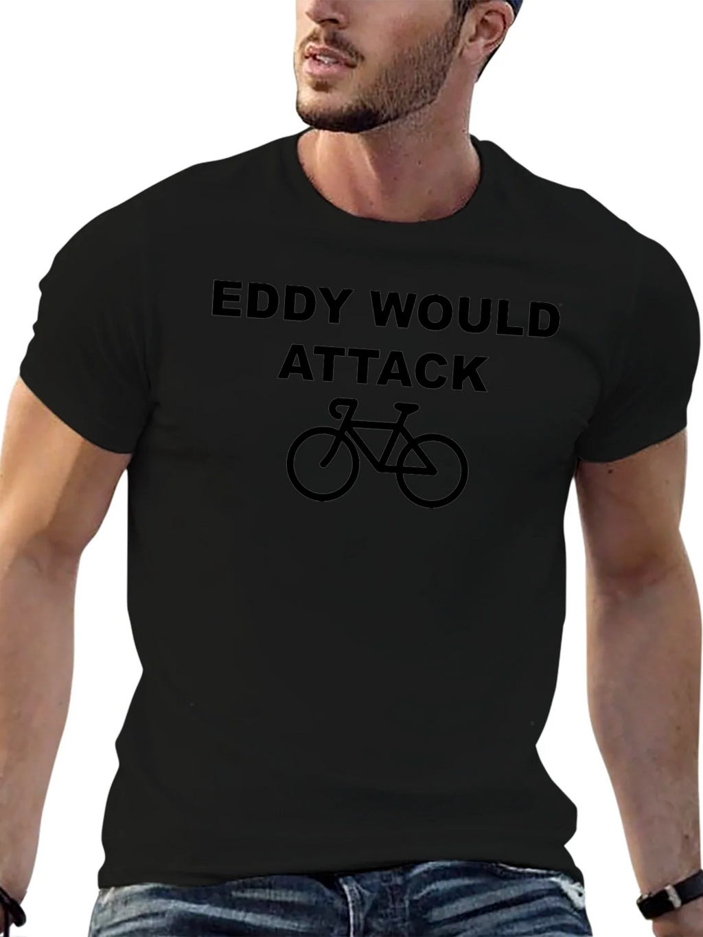 Eddy Would Attack Cycling T-Shirt