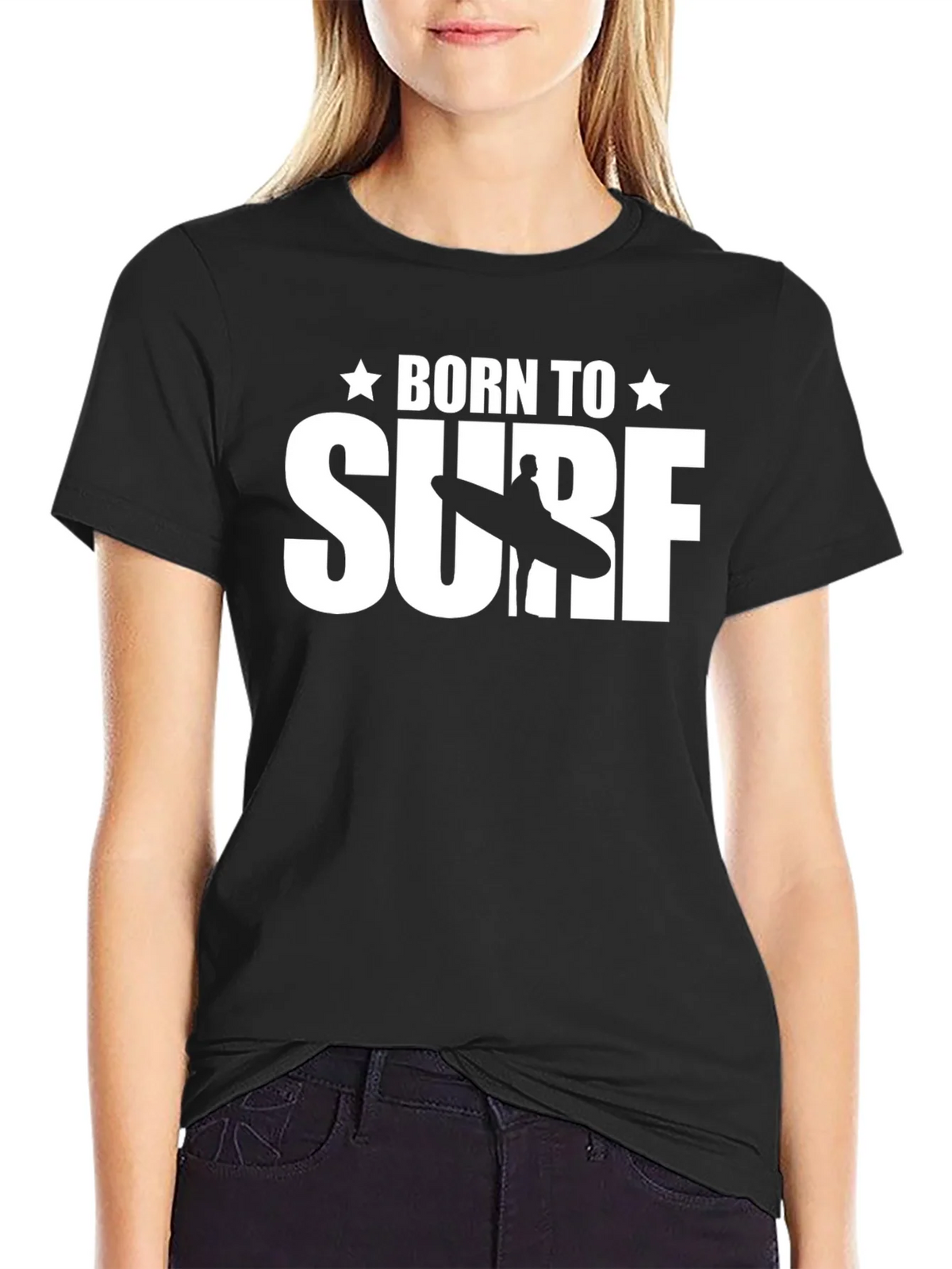 Born to Surf Graphic Tee - Stylish Cotton T-Shirt