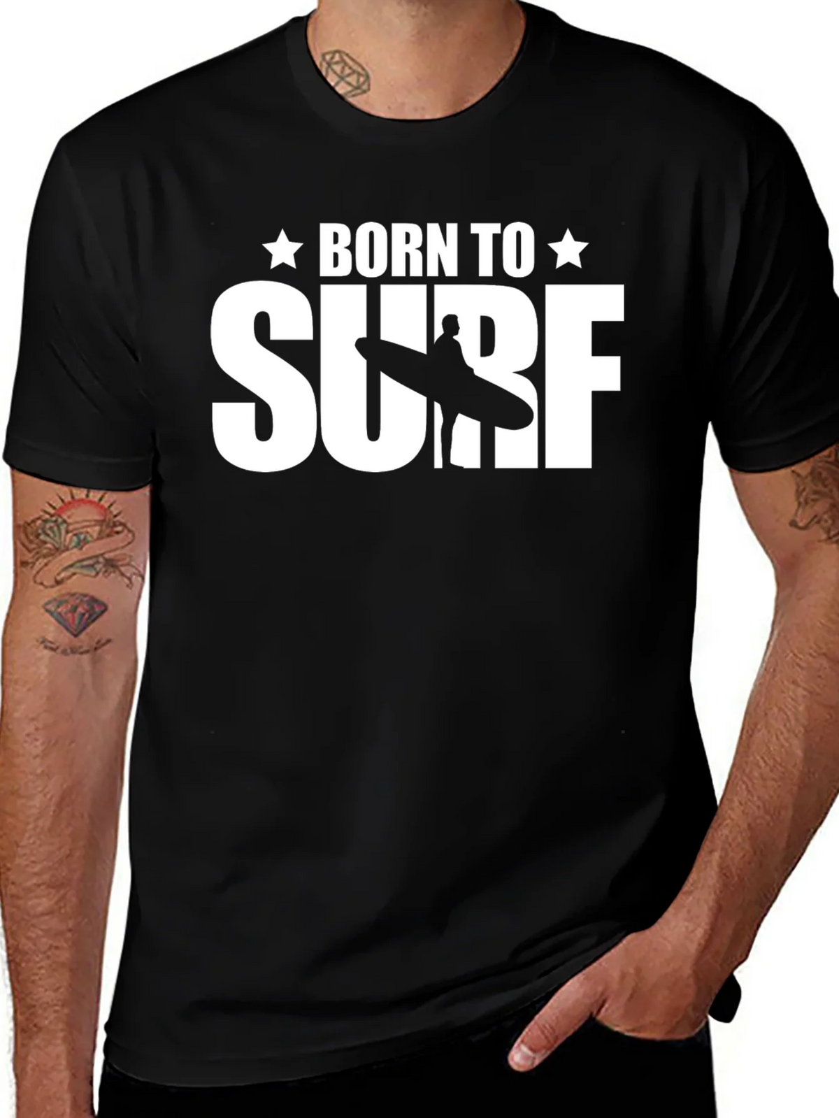 Born to Surf Graphic Tee - Stylish Cotton T-Shirt